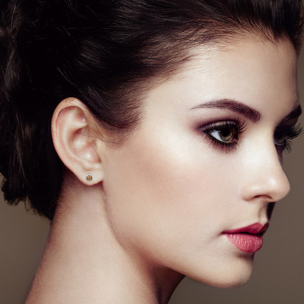 Champagne Diamond Stud Earrings A704710