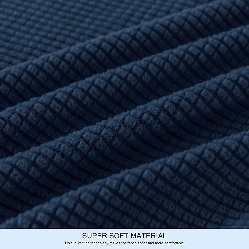 Navy Stretch Sofa Slipcover Set 5 Pieces S724