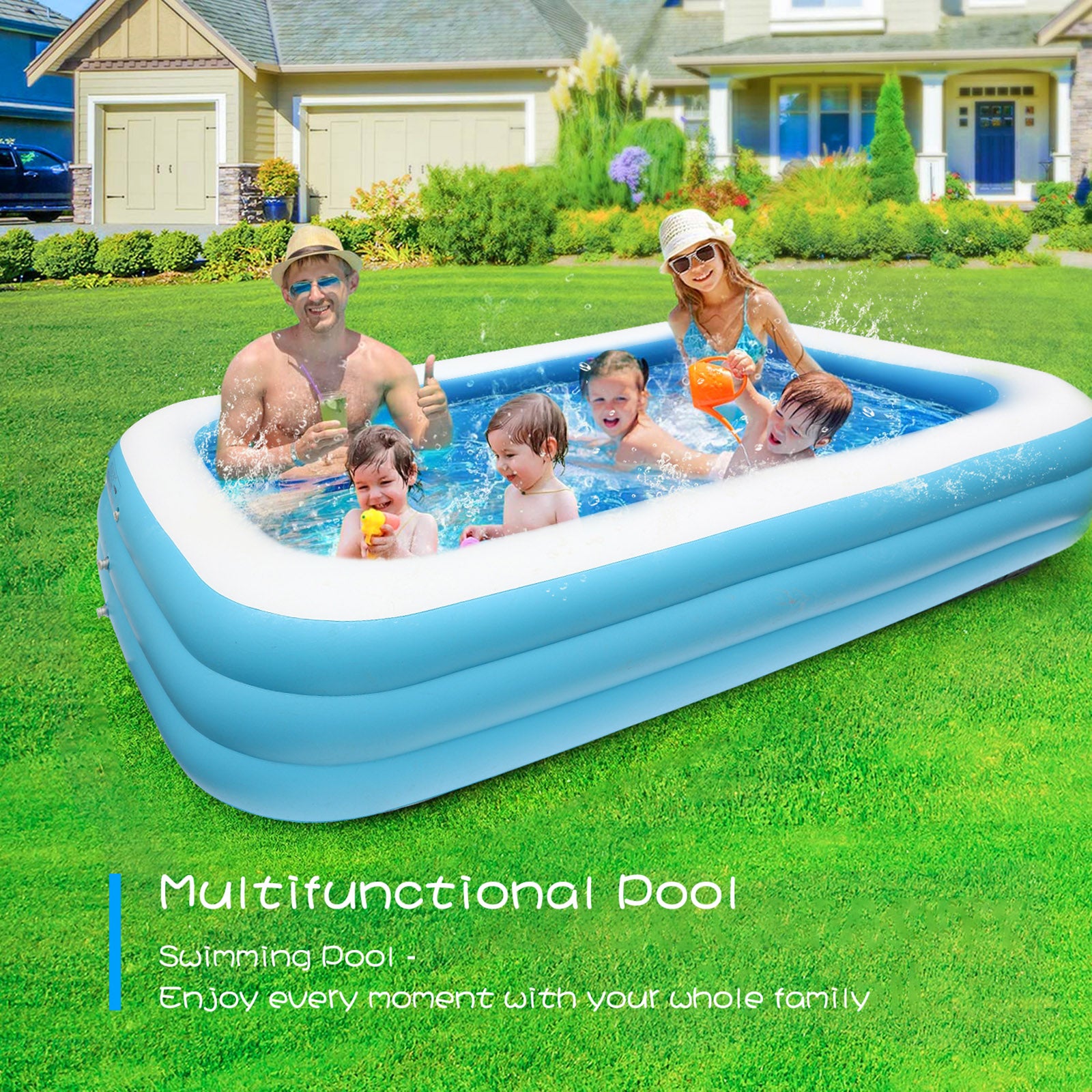 Inflatable Swimming Pool, 120 X 72 X 23 inches O2421