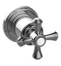 Polished Nickel 3-Way Diverter Valve Trim Plate with Cross Handle Z351