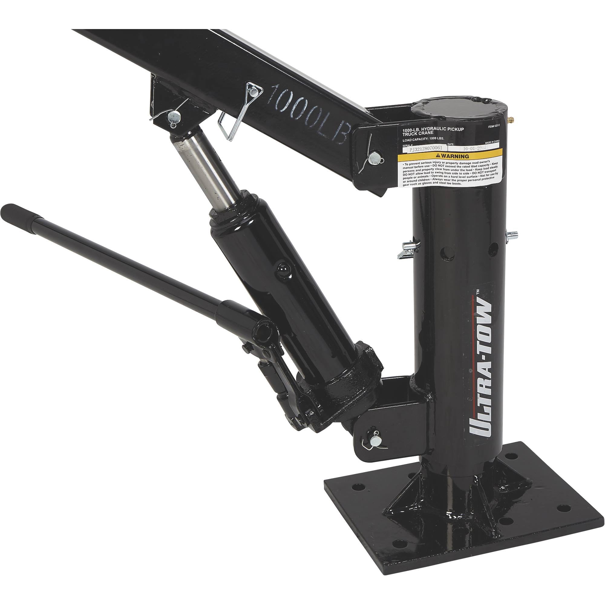 Hydraulic Pickup Truck Crane, 1000-Lb. Capacity U501
