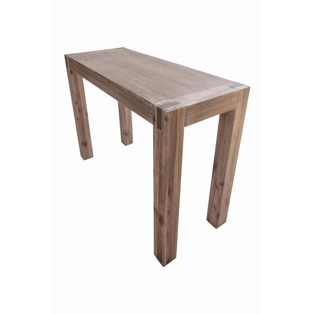 Brushed Driftwood Acacia Wood Media Console Table Z4201