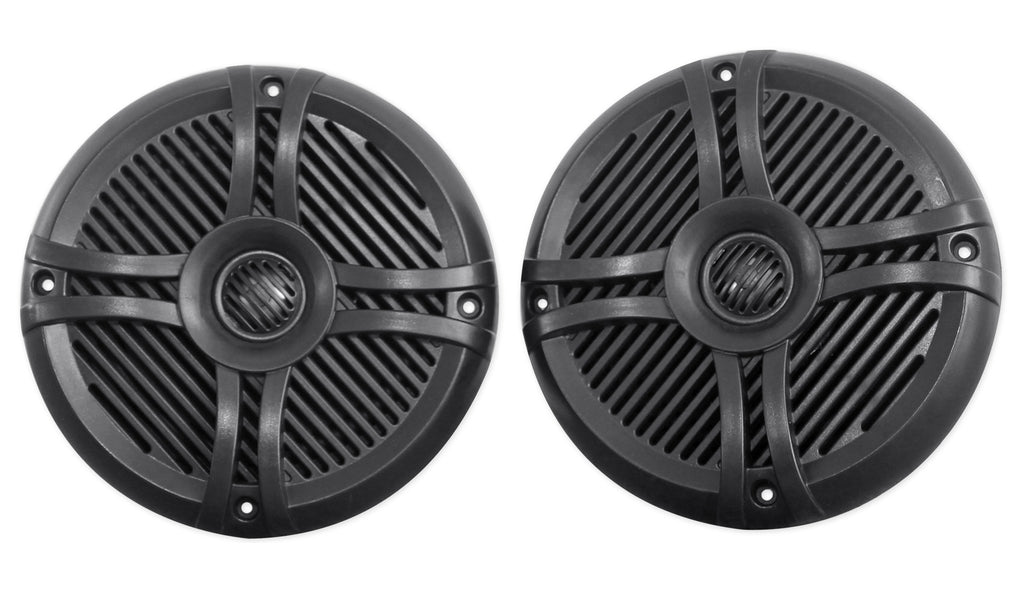 6.5" 1600w Marine Boat Speakers with Wakeboards and Amp Wire Kit G63977
