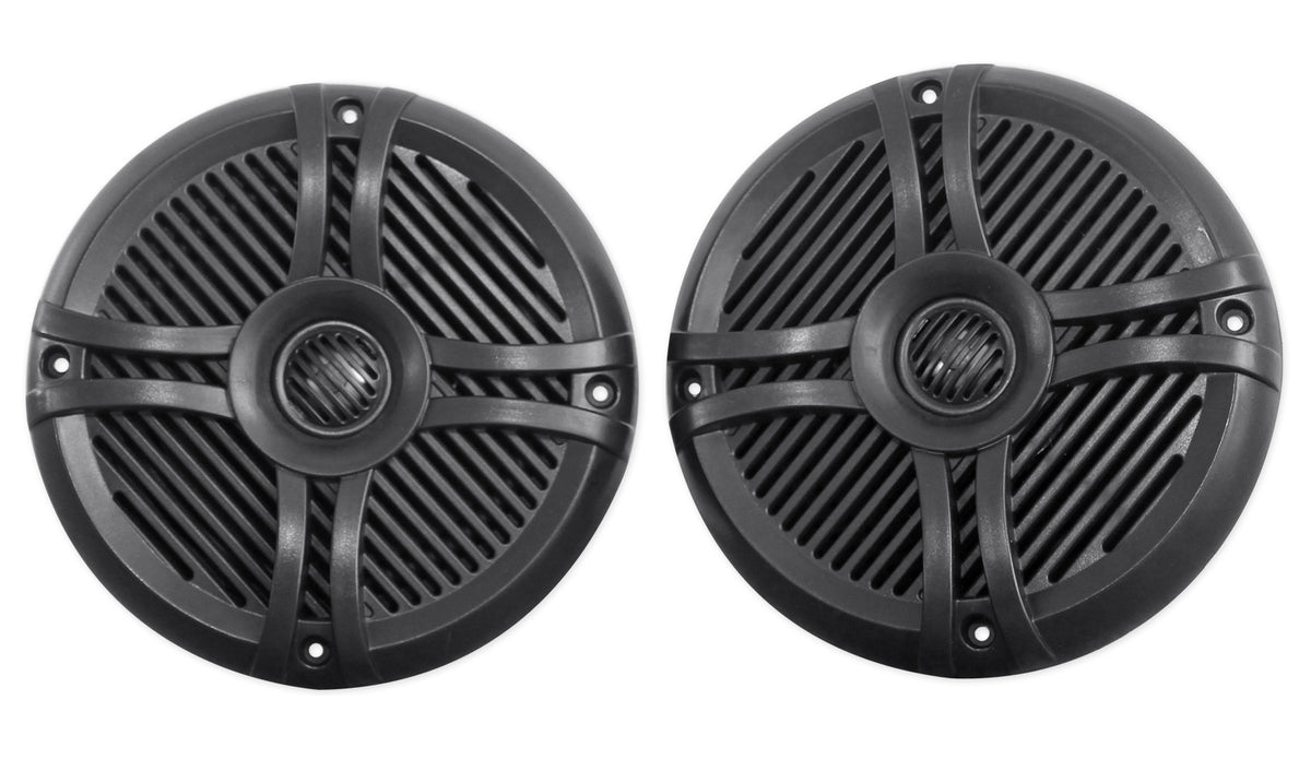 6.5" 1600w Marine Boat Speakers with Wakeboards and Amp Wire Kit G63977