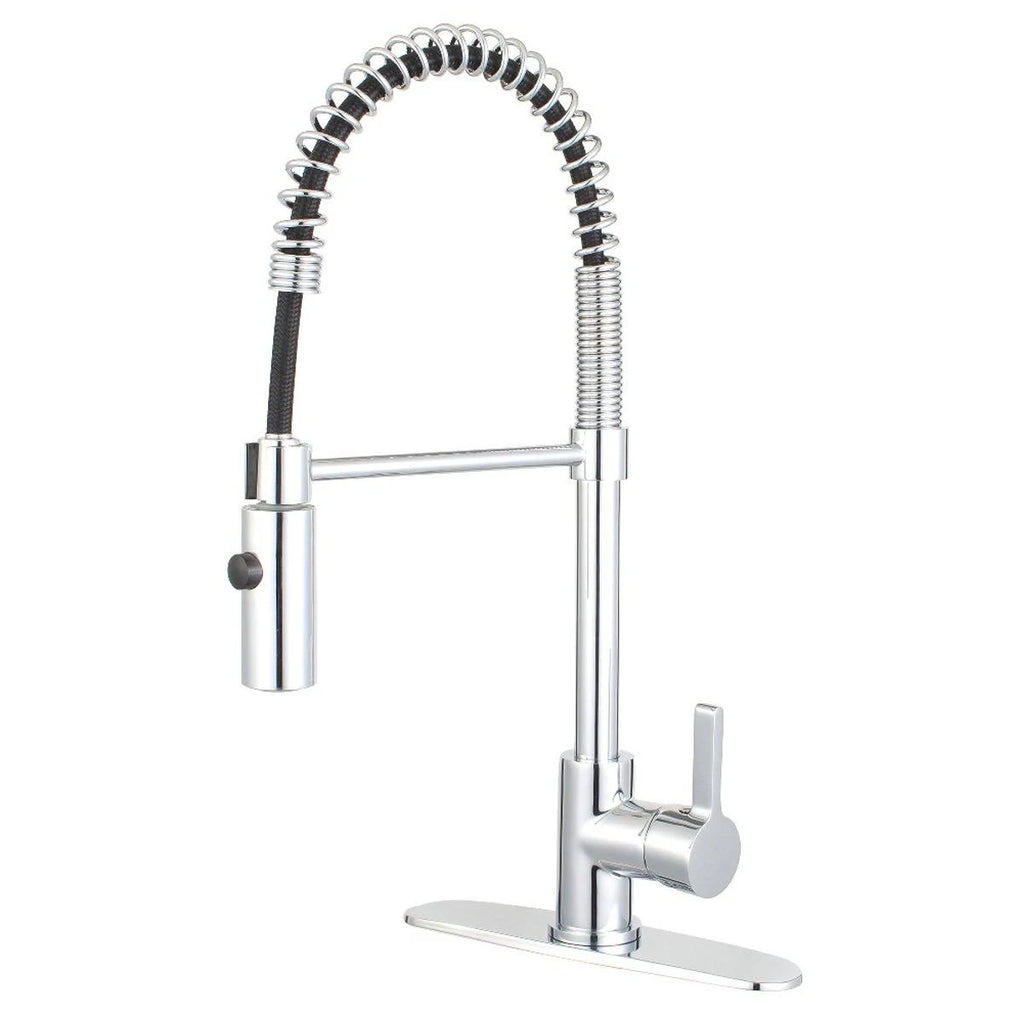 Satin Nickel Kitchen Faucet with Pull-Down Sprayer W176205