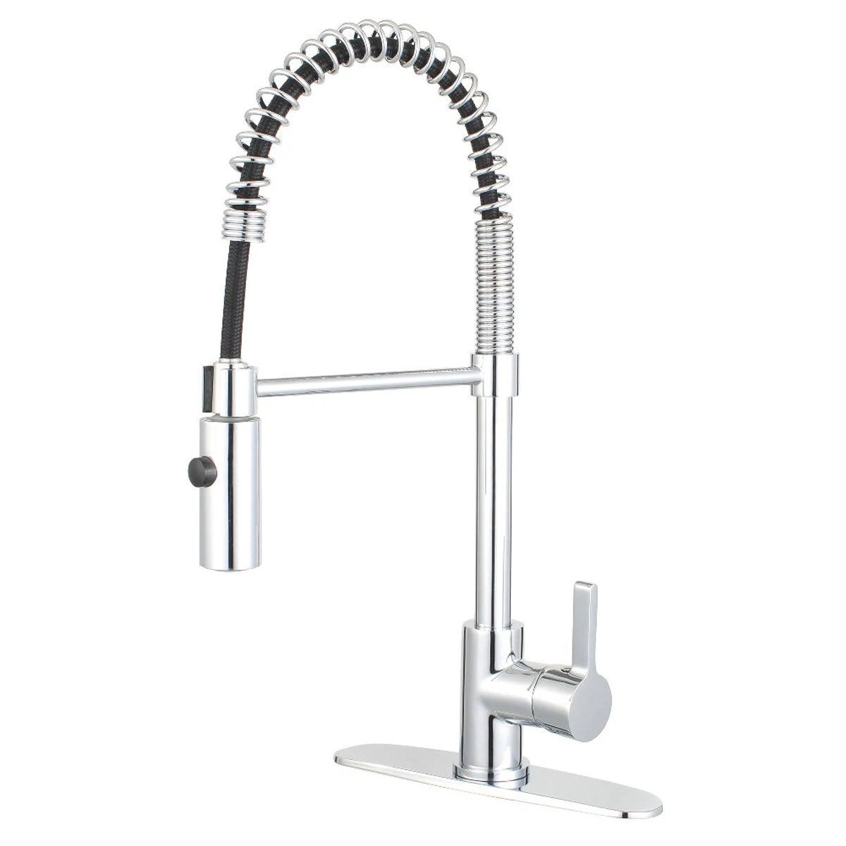 Satin Nickel Kitchen Faucet with Pull-Down Sprayer W176205