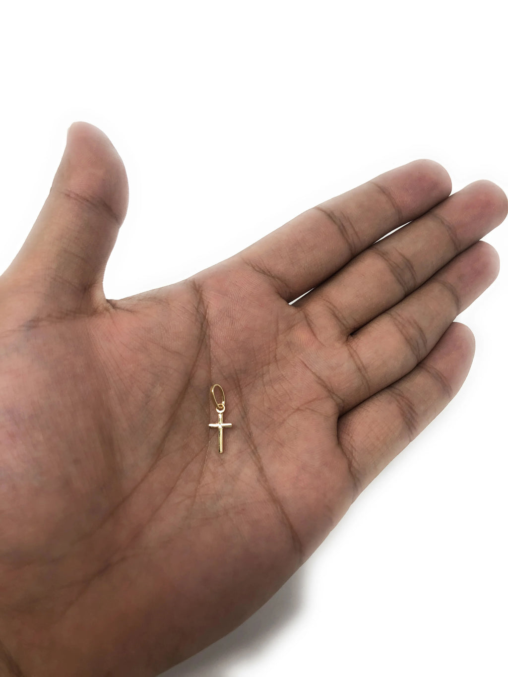 14K Yellow Gold Cross Charm Pendant Y1983