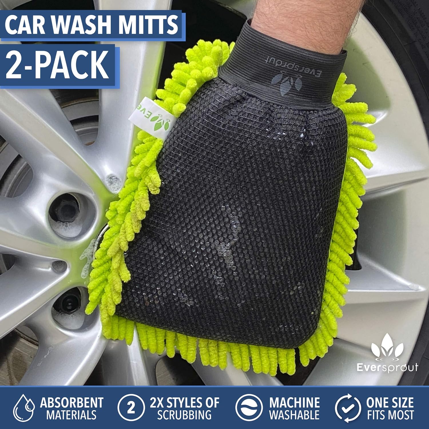 1.5-to-4 Foot Car Wash Kit with Extension Pole, Scrub Brush Pro, Swivel Squeegee, Carwash Mitts, Microfiber Towels U95837