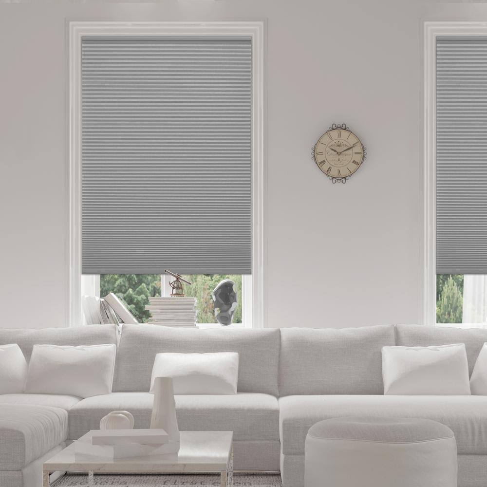 Pewter Cordless Blackout Cellular Shade 61.75 in. W x 48 in. L E82266