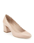 Scalloped Leather Pump 10 S13915