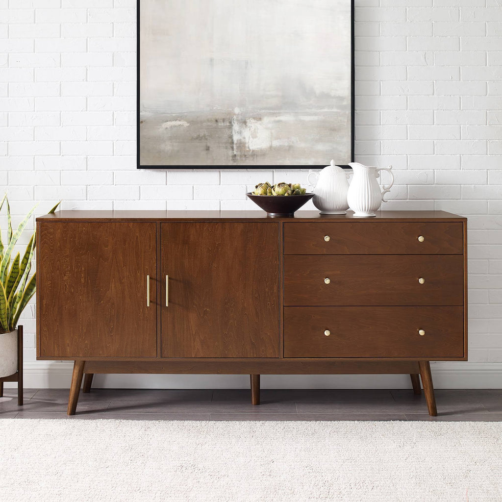 Walnut 3 Drawer 2 Door Sideboard V869772
