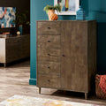 Light Charcoal Grey Armoire - 5-Drawer Q1991
