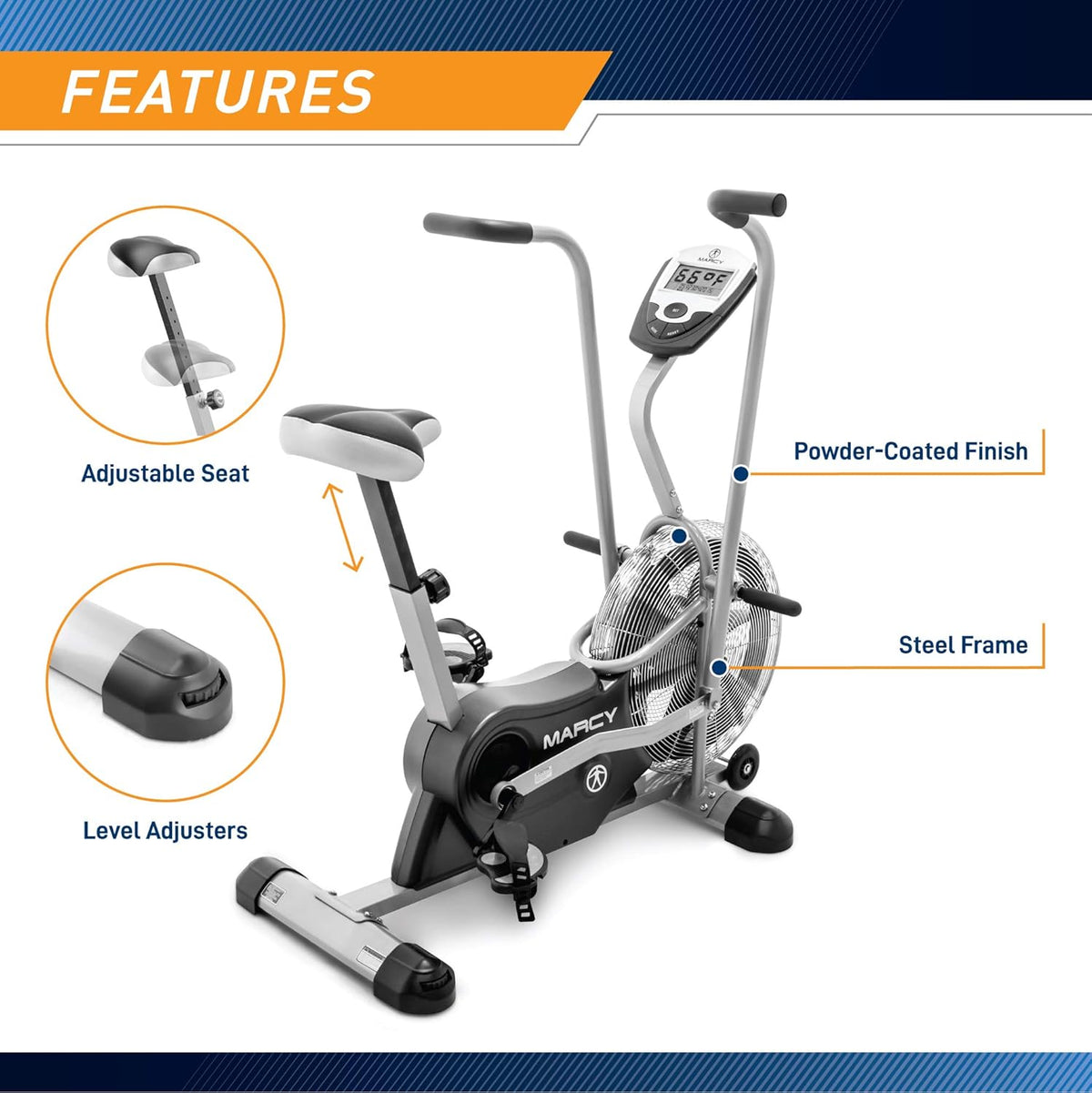 Black Upright Fan Bike U190941