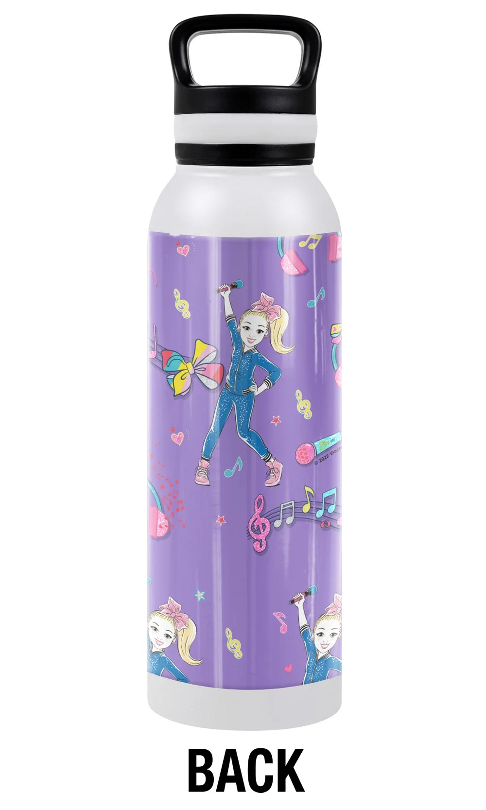 24 oz Vacuum Insulated Stainless Steel Water Bottle with Loop Cap V1664