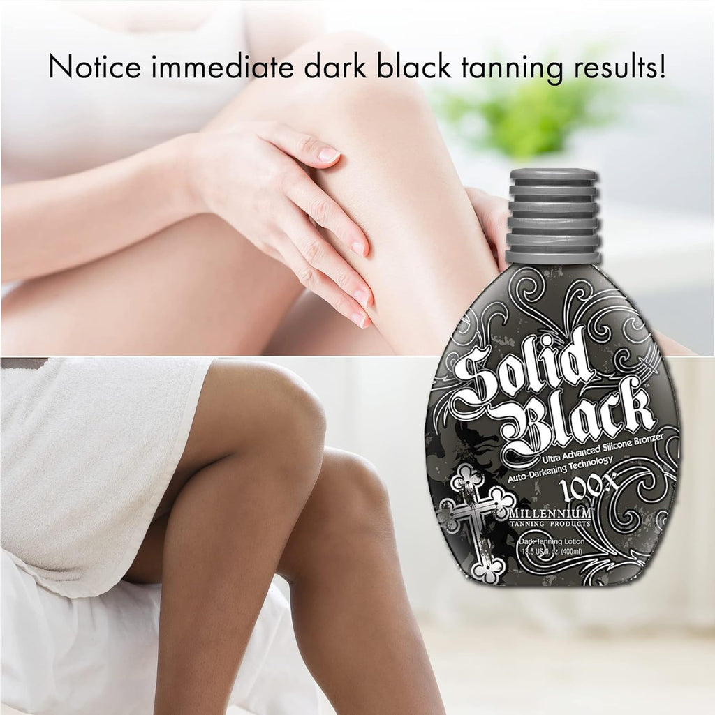 Solid Black 100X Indoor Tanning Lotion, 13.5 Fluid Ounces, 3-pack B917285