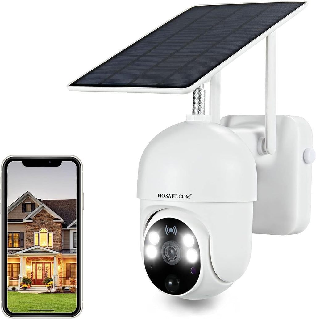 Wireless Solar Battery Powered Security Camera with Color Night Vision H92286