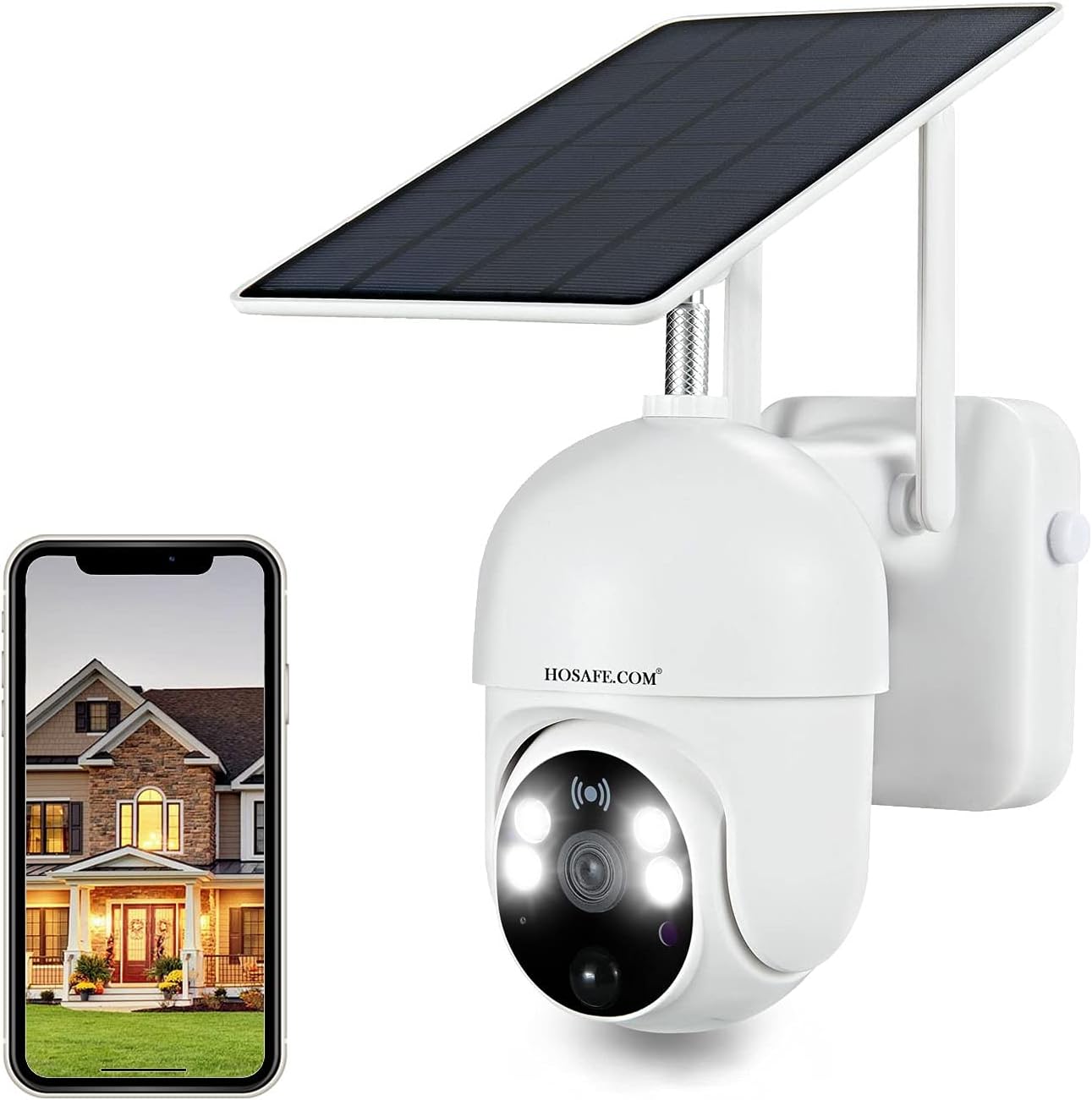Wireless Solar Battery Powered Security Camera with Color Night Vision H92286
