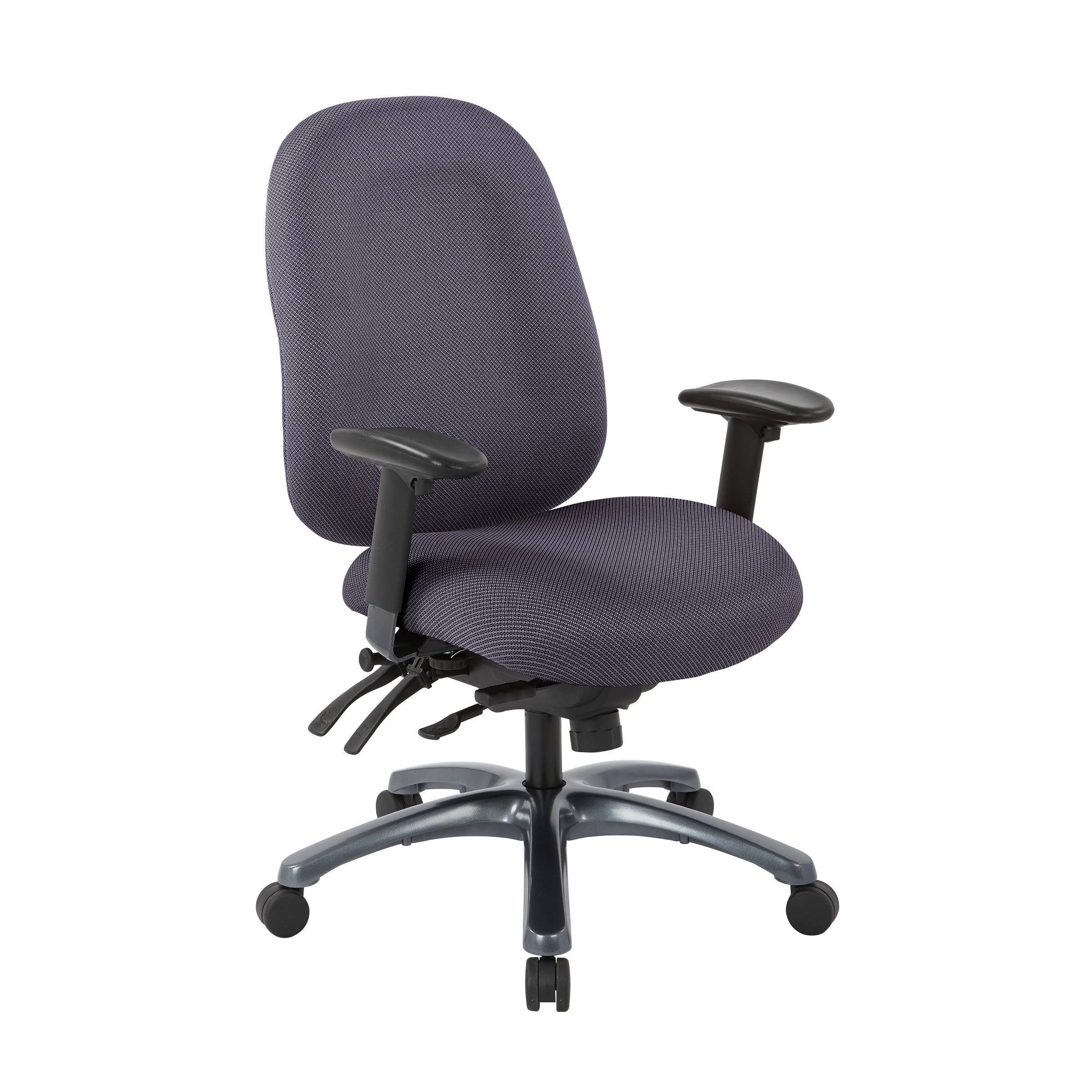 Jet High-Back Office Chair with Seat Slider and Titanium Finish Base E799