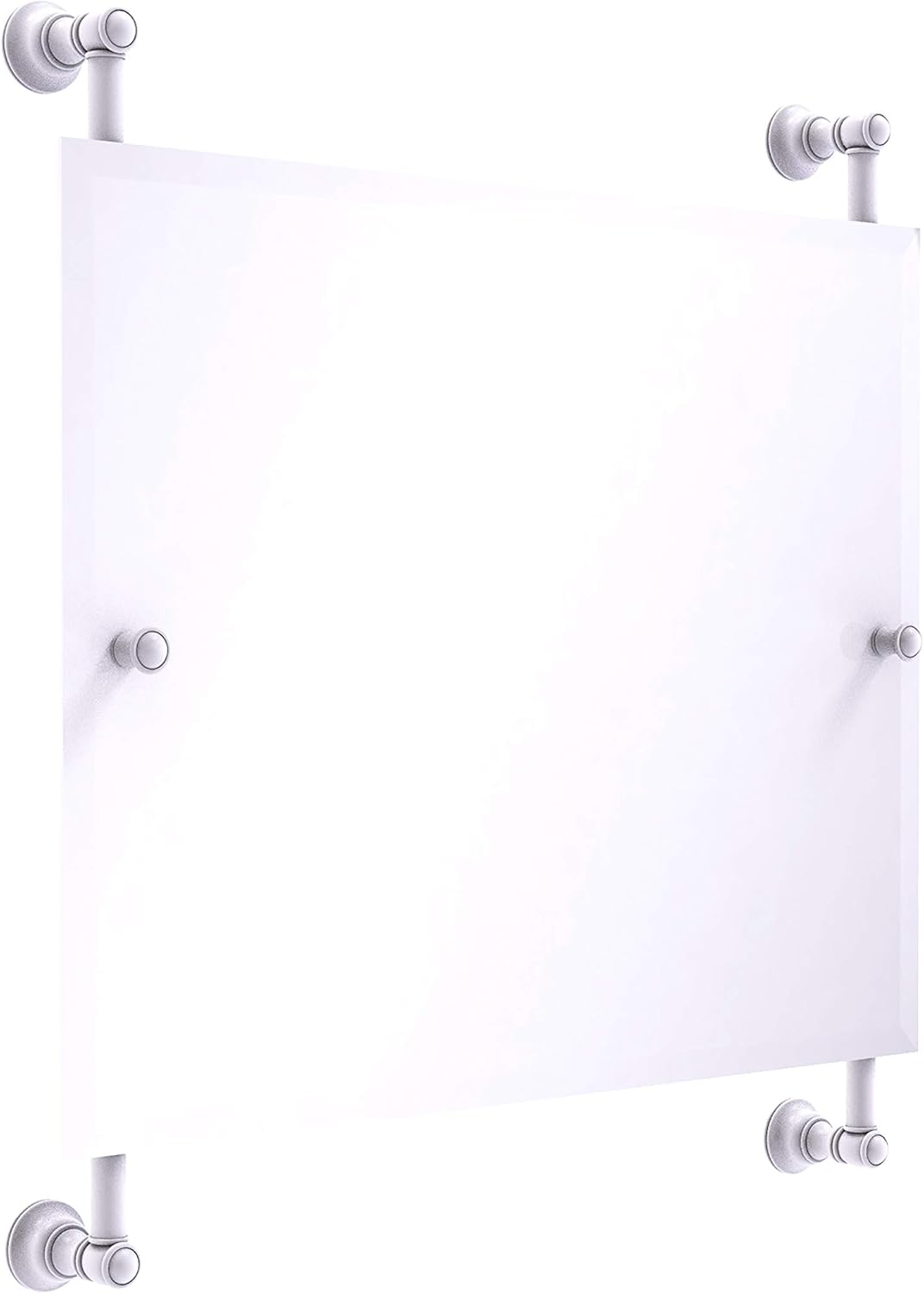 Matte White Frameless Rectangular Wall Mirror Z810