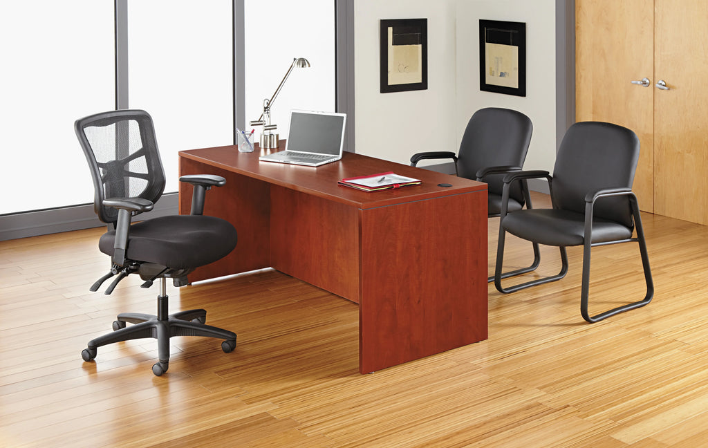 Black Leather Guest Chair F278