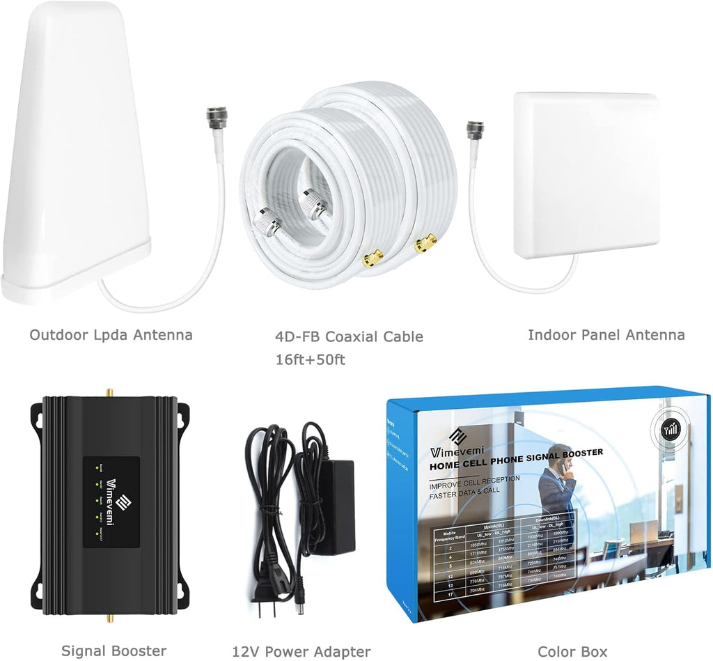 Cell Phone Signal Booster for Home 4G LTE 5G 5000sqft Q8407