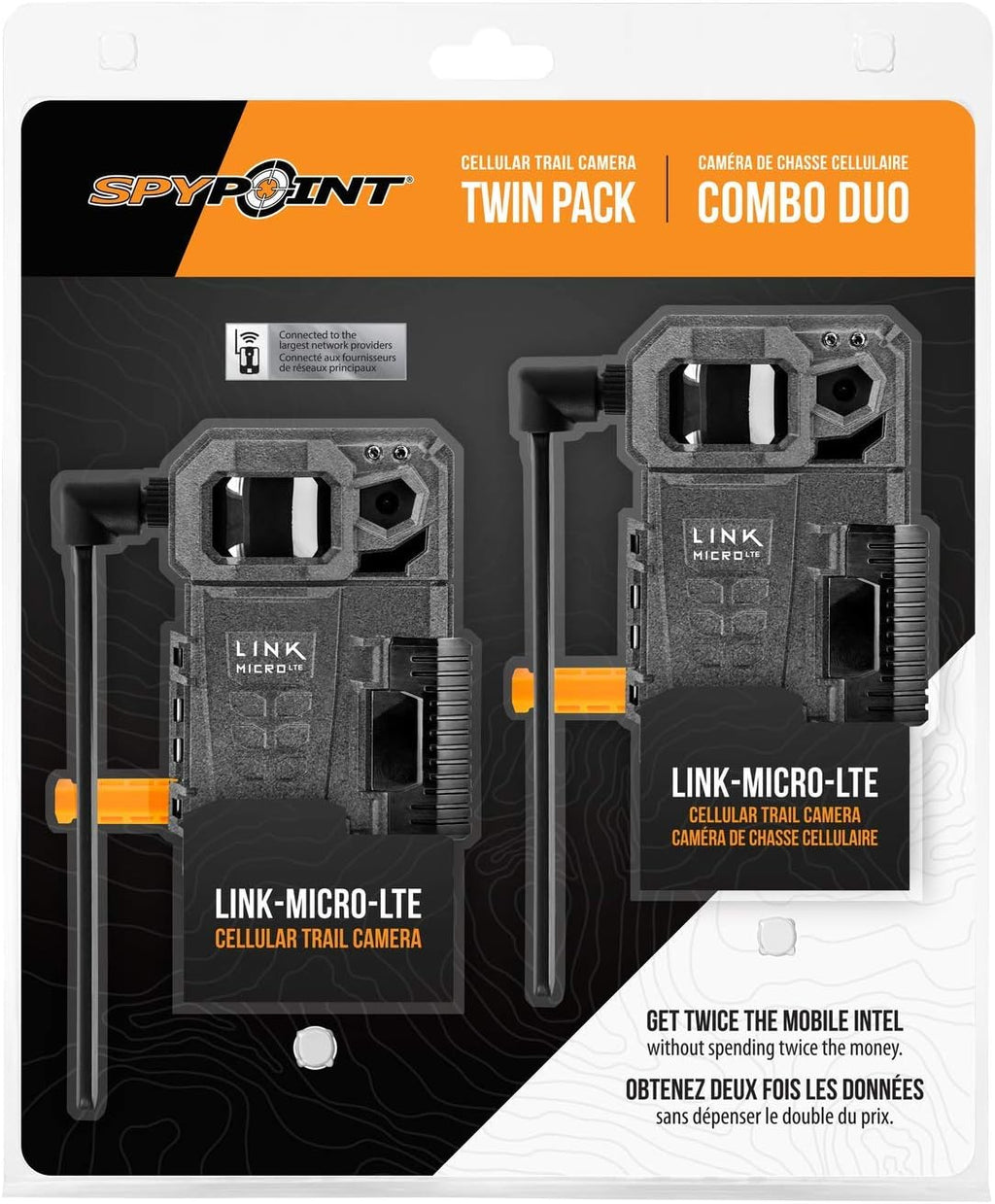 Cellular Trail Camera Twin Pack with SD Cards and Microfiber Cloth Screen Cleaner D2278