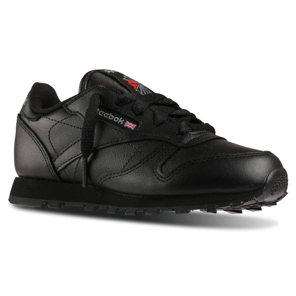 Black Children Leather Trainers O625561
