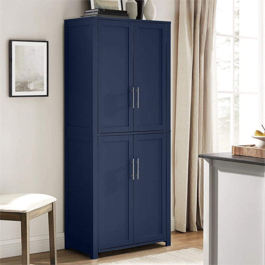 Navy Wood Kitchen Storage Pantry Z2533