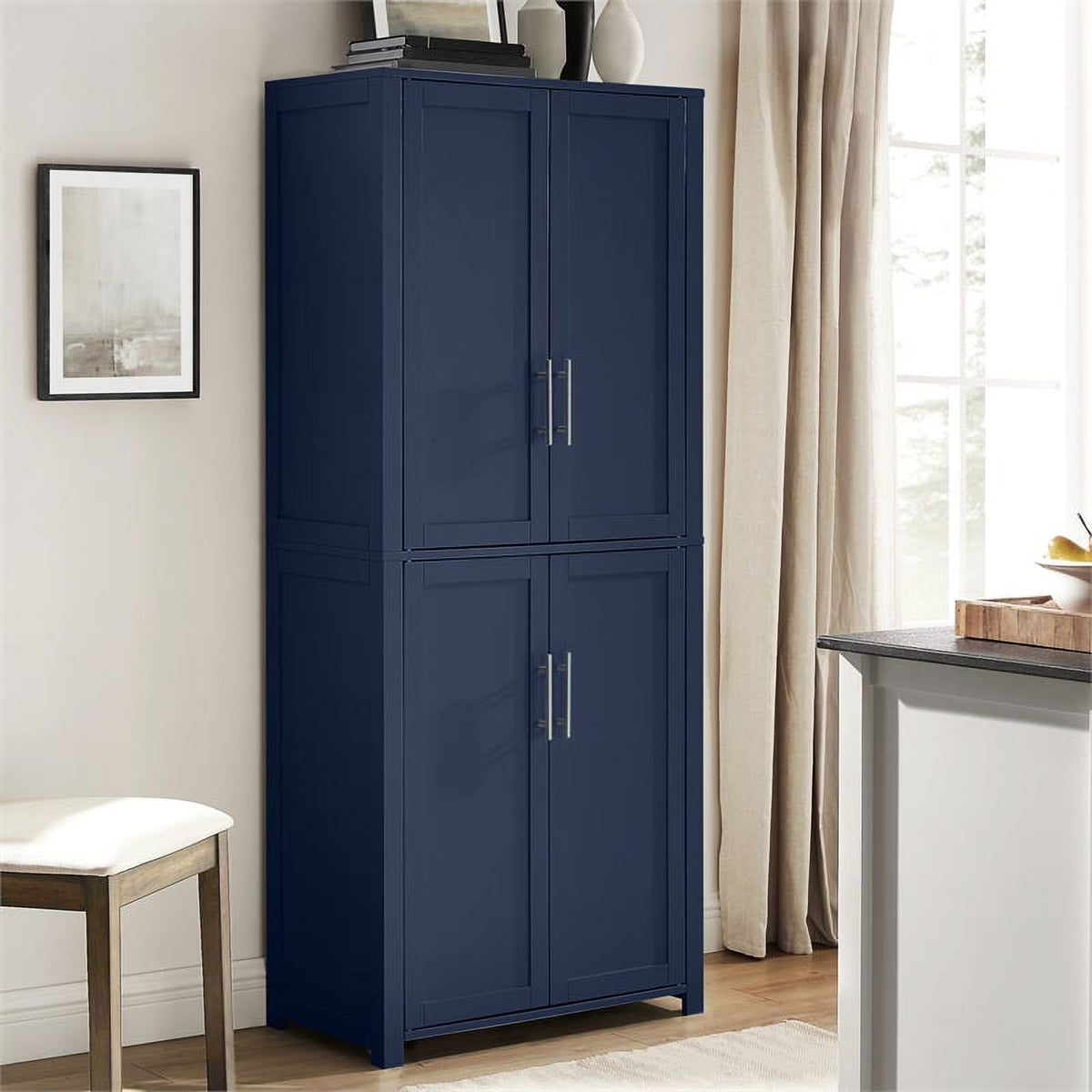 Navy Wood Kitchen Storage Pantry Z2533