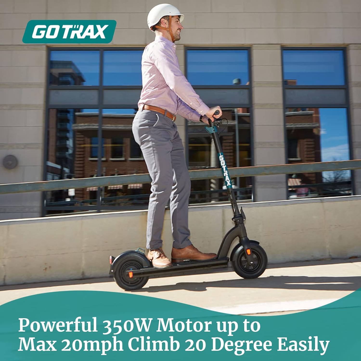 Electric Scooter with 10" Pneumatic Tires, 45 Mile Range, 20Mph Speed, Foldable R16555