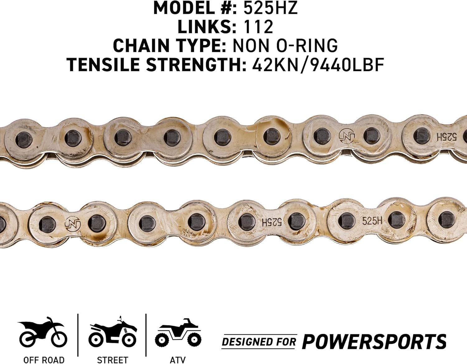 Front 15 Rear 40 Tooth 525HZ Standard 112 Links Drive Sprocket Chain Combo J714714