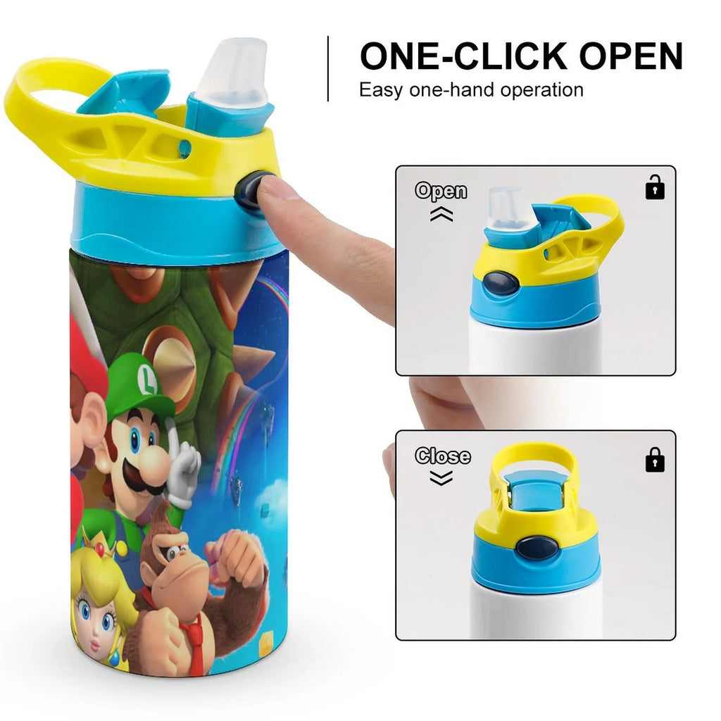 Insulated Stainless Steel Water Bottle with Straw W17424