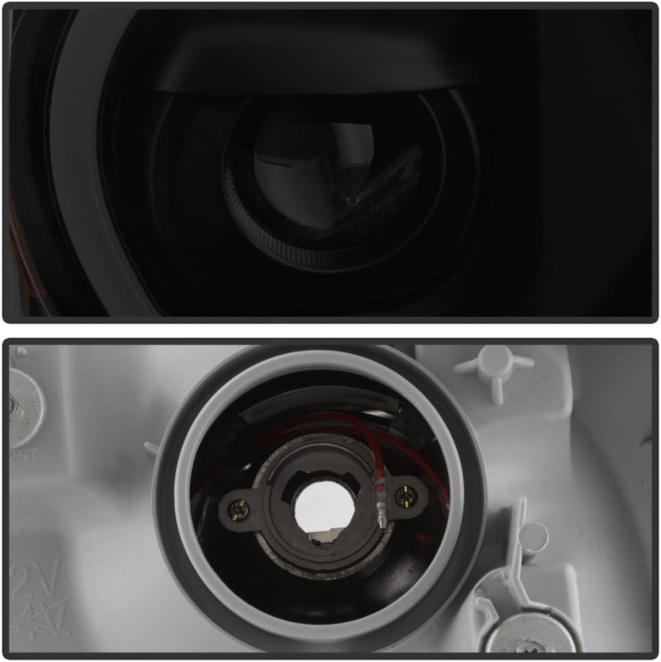 Black Smoke LED DRL Projector Headlights for Toyota Tacoma L982