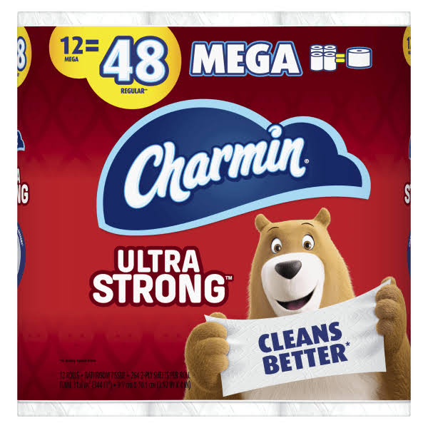 White 2-Ply Bathroom Tissue, 264 Sheet-roll, 12-Pack M5988