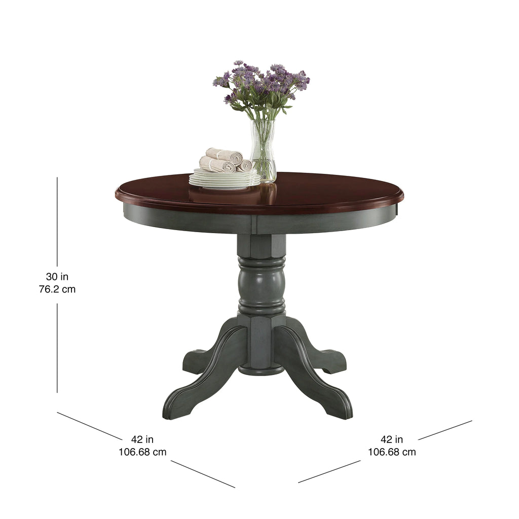 Blue & Mocha Finish Dining Table X339730
