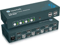 KVM Switch Dual Monitor 4 Port HDMI 4K@60Hz 4 in 2 Out J1998