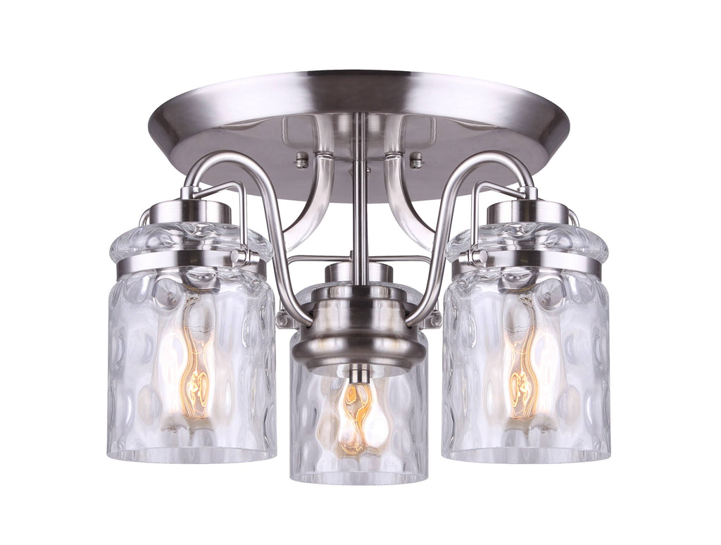 3 Light Semi-Flush Brushed Nickel L779