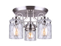 3 Light Semi-Flush Brushed Nickel L779