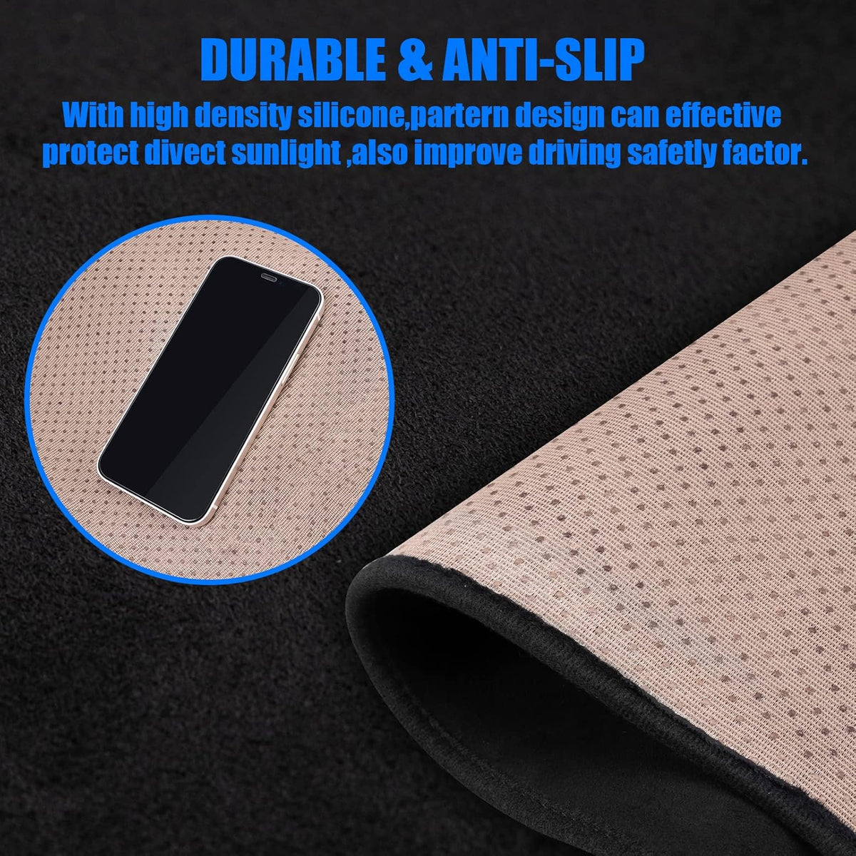 Black Custom Fit Dashboard Cover for Jeep Grand Cherokee 2011-2021 V2287