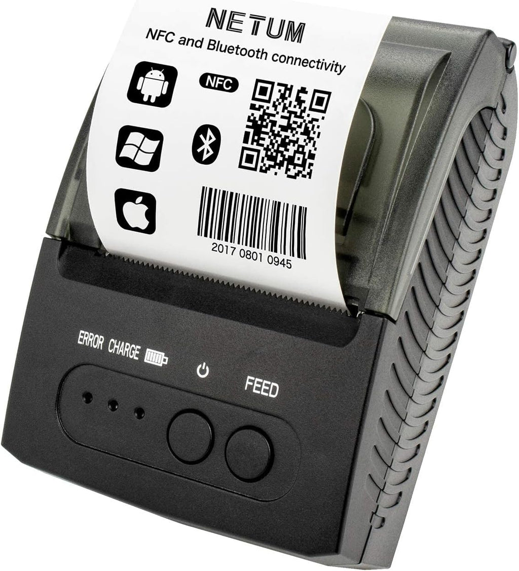 Bluetooth 58mm Thermal Receipt Printer, Pack of 2 I198