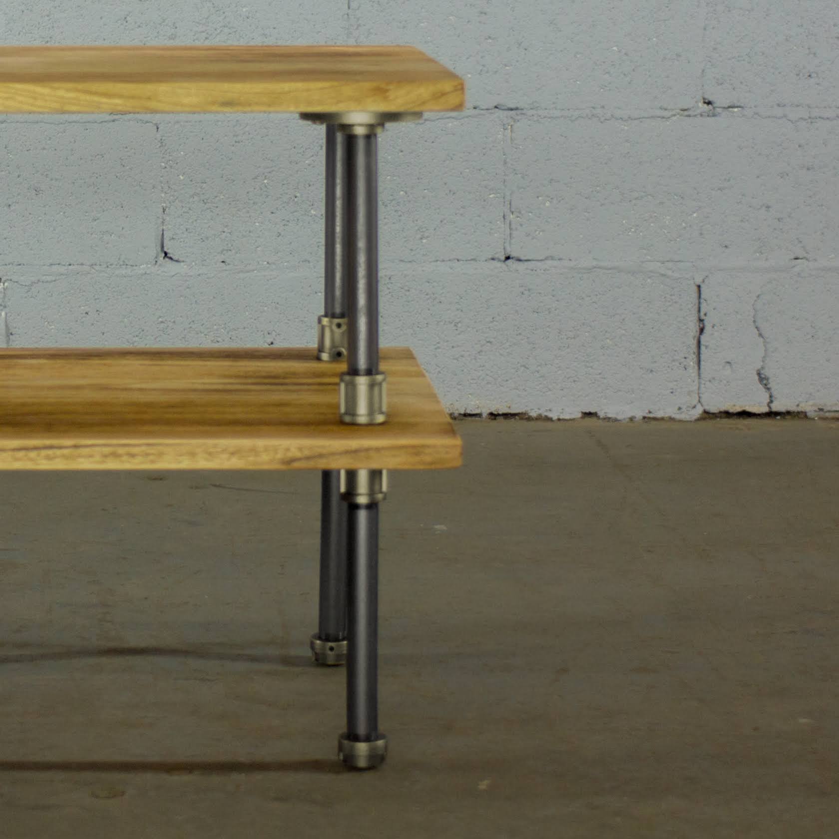 Rustic Bronze Industrial End Table G36901