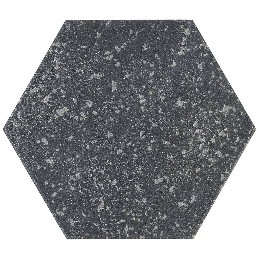 Black 9 in. Hex Matte Porcelain Floor and Wall Tile (20 Pieces 9.47 Sq. ft. / CASE) S1429