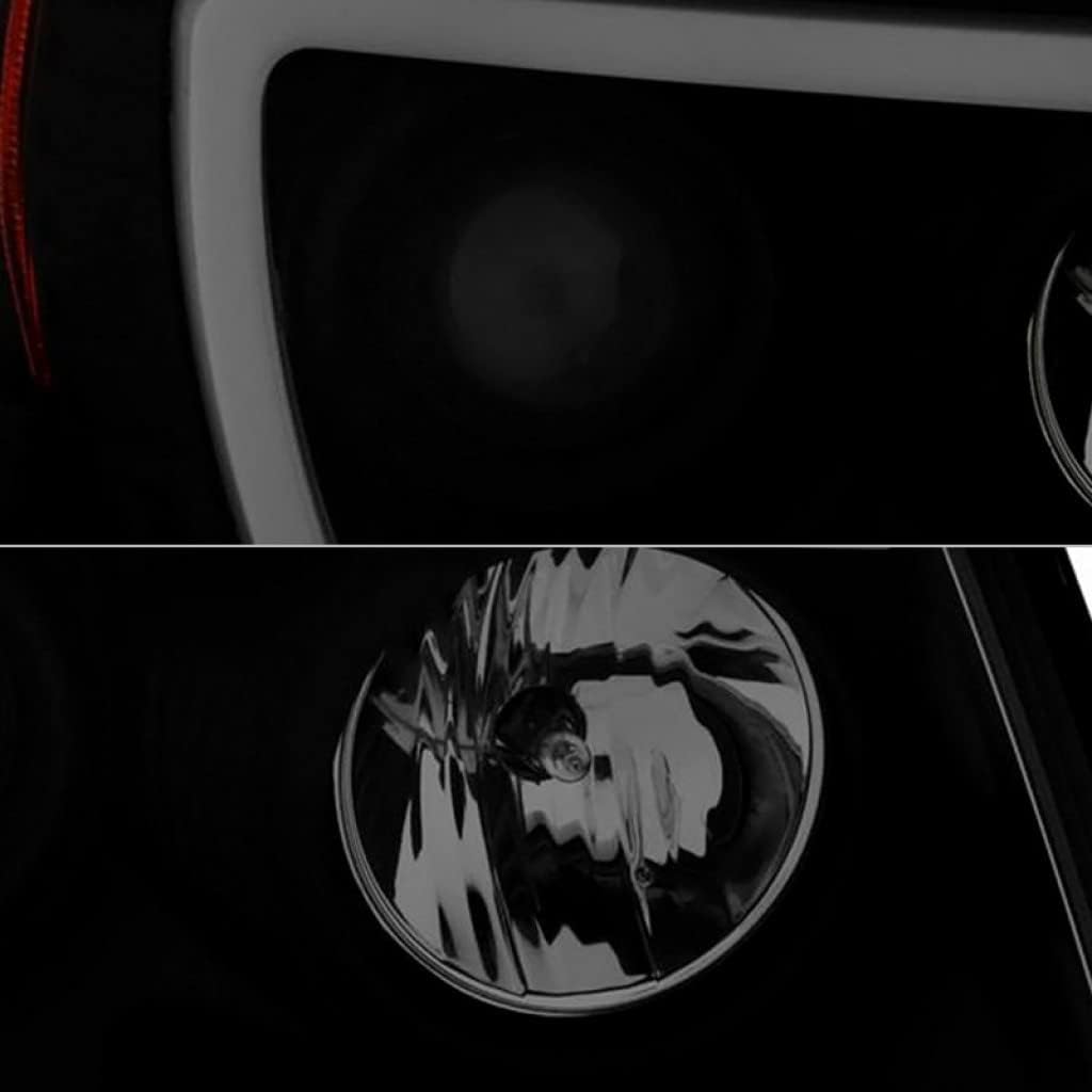 Black Smoke Headlights Pair with Light Bar DRL P544885