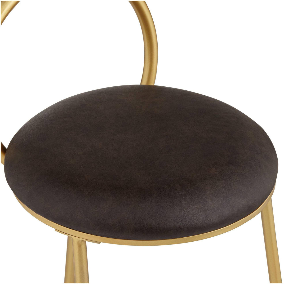 Hammond Gold and Brown Faux Leather Barstool P3628