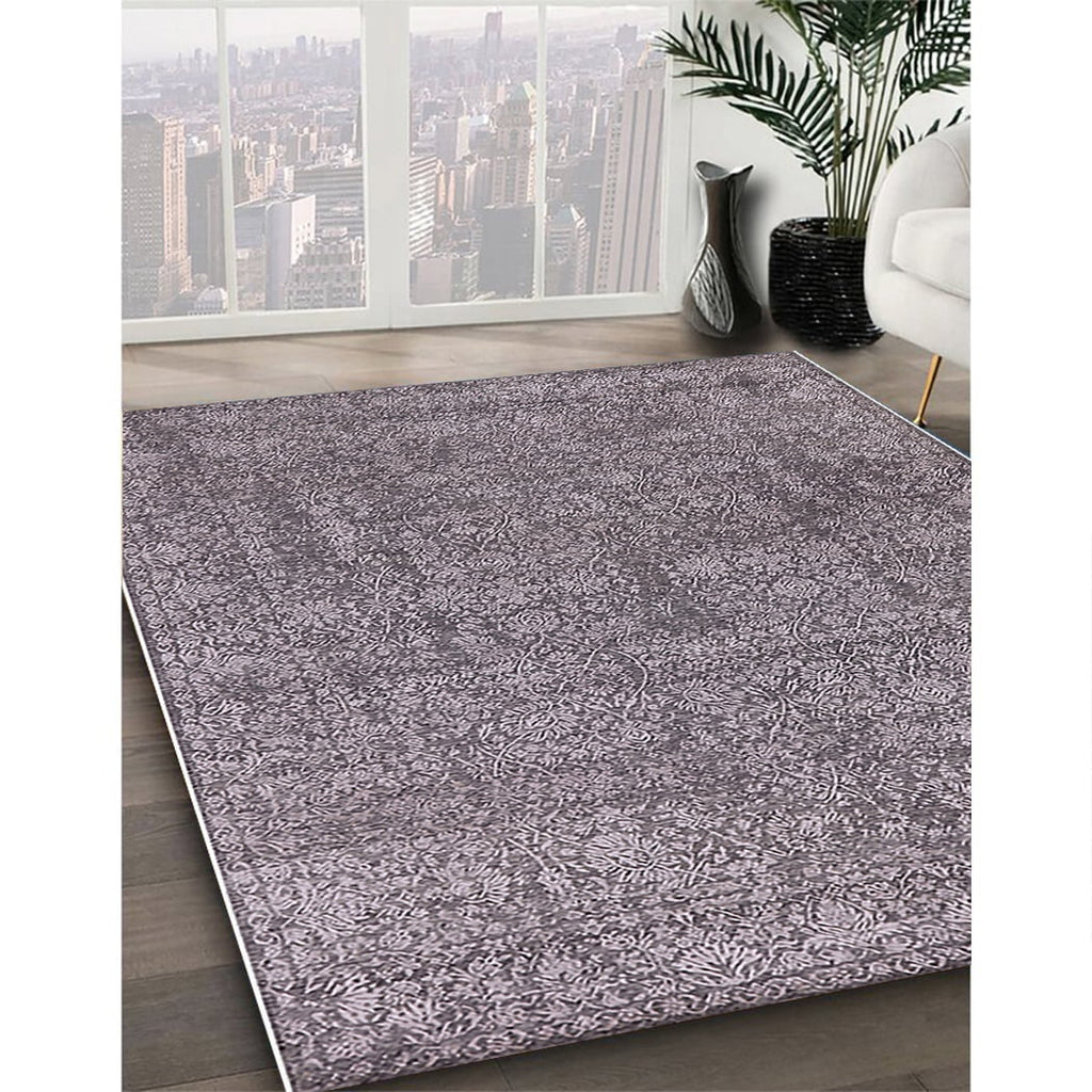 Rectangle Carbon Gray Oriental Area Rug, 2' x 3' D3579