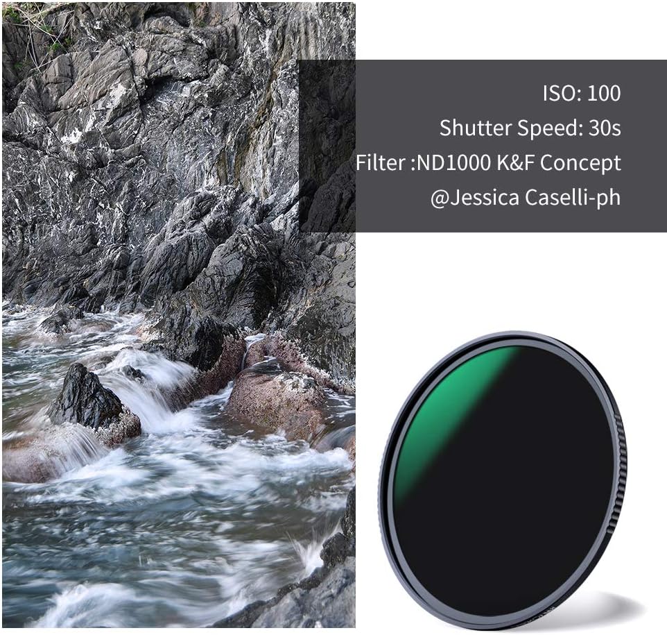 77mm ND1000 10-Stop Fixed Neutral Density Filter, HD Hydrophobic Super Slim Multi-Layer Coatings Glass Filter, Pack of 2 I8987