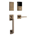 Satin Brass and Black Full Dummy Handleset X148152