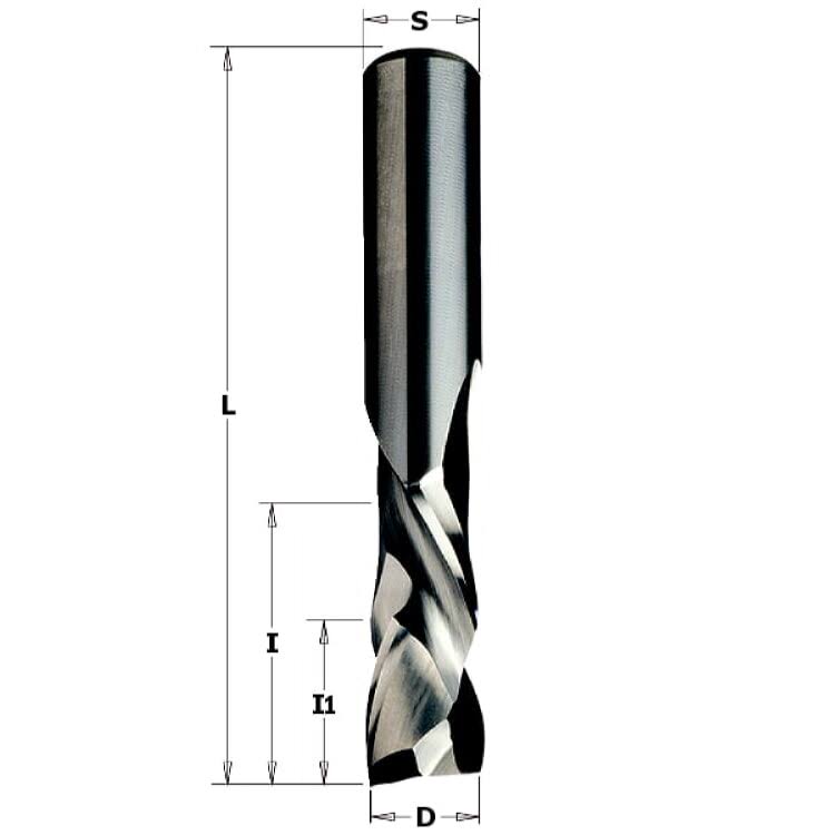 Solid Carbide Up/Downcut Spiral Mortising Bit 1/2-Inch Q659156