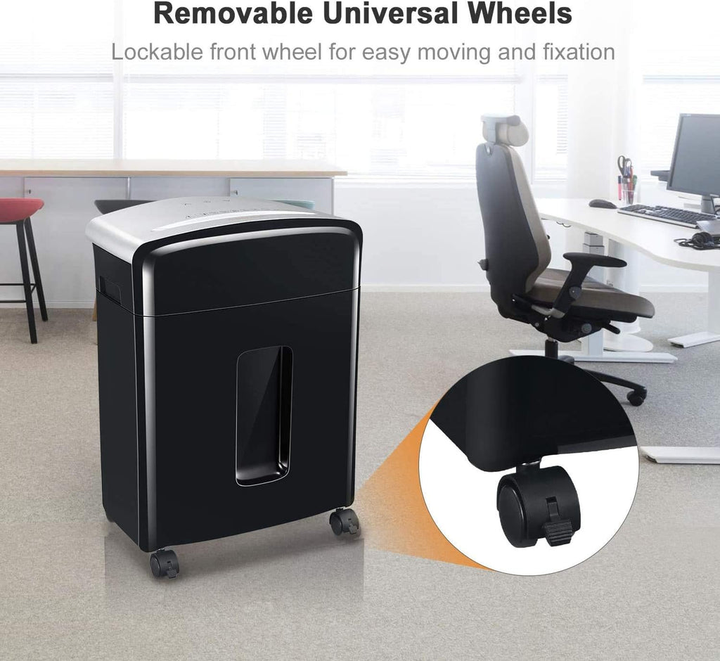 12-Sheet Micro Cut Paper Shredder with Pullout Basket, Black R234