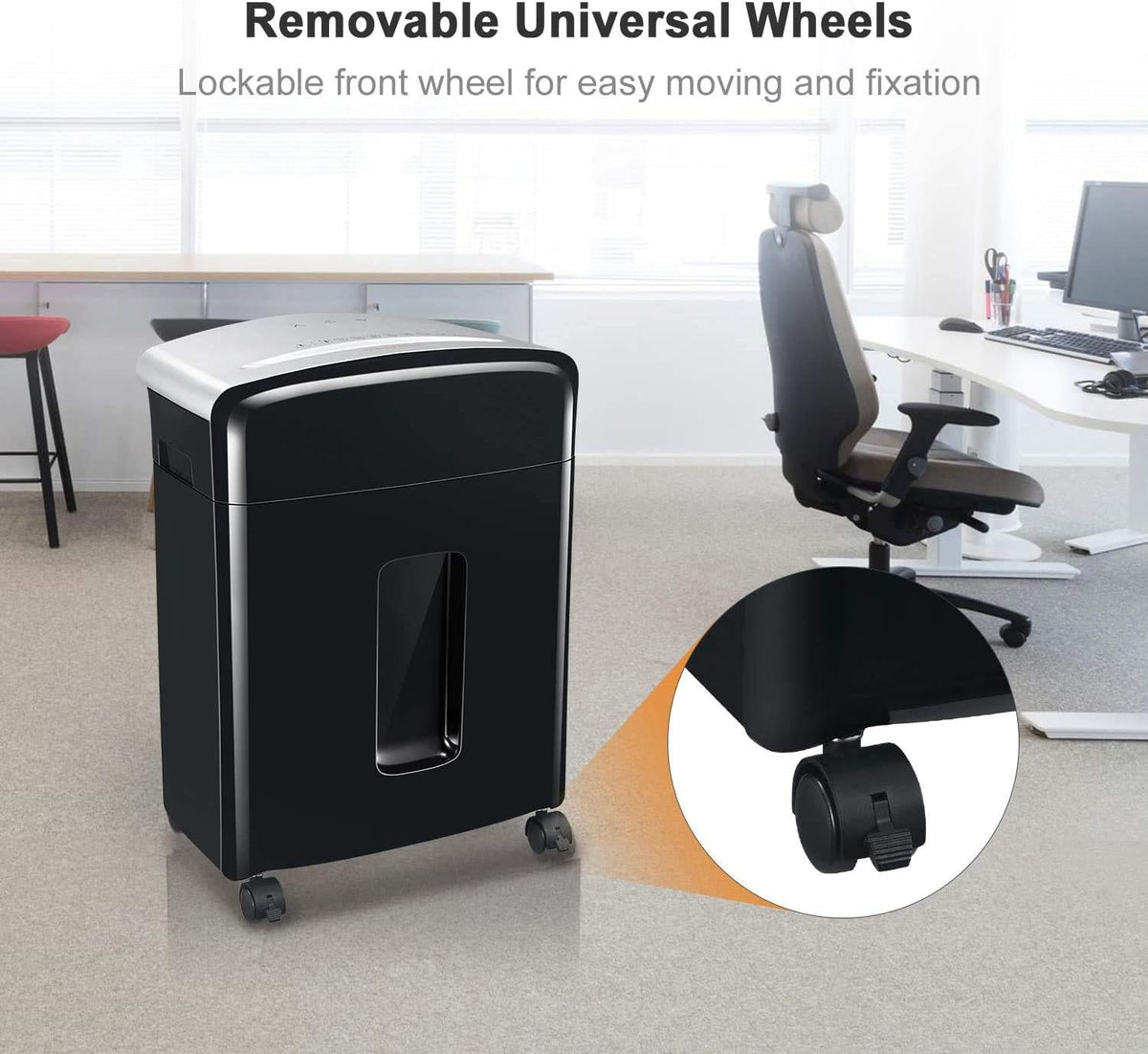 12-Sheet Micro Cut Paper Shredder with Pullout Basket, Black R234